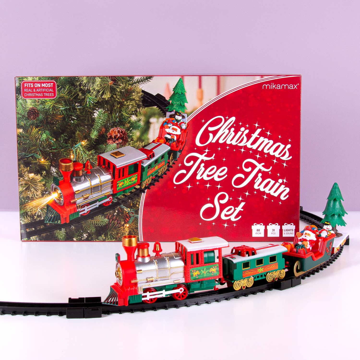 Kerstboom kersttrein