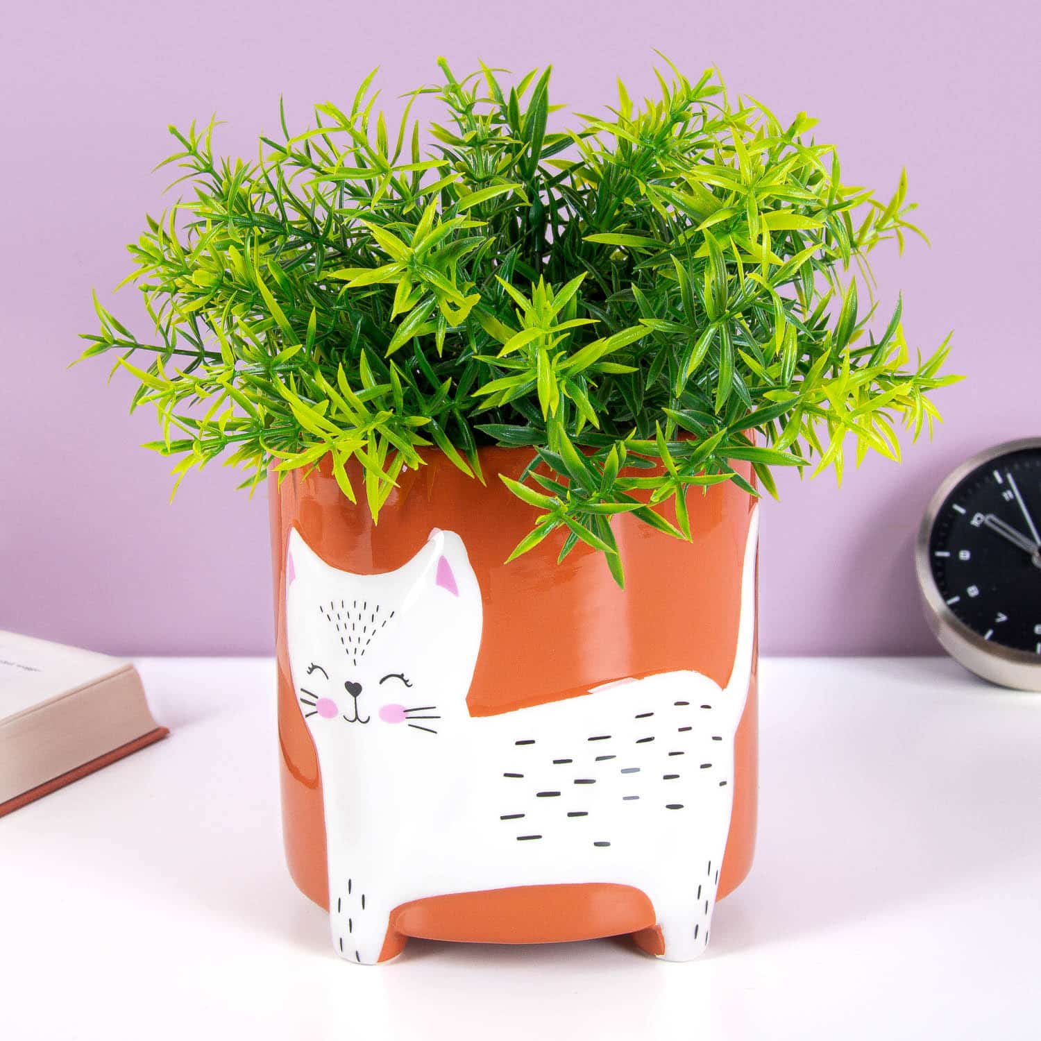 Kat bloempot