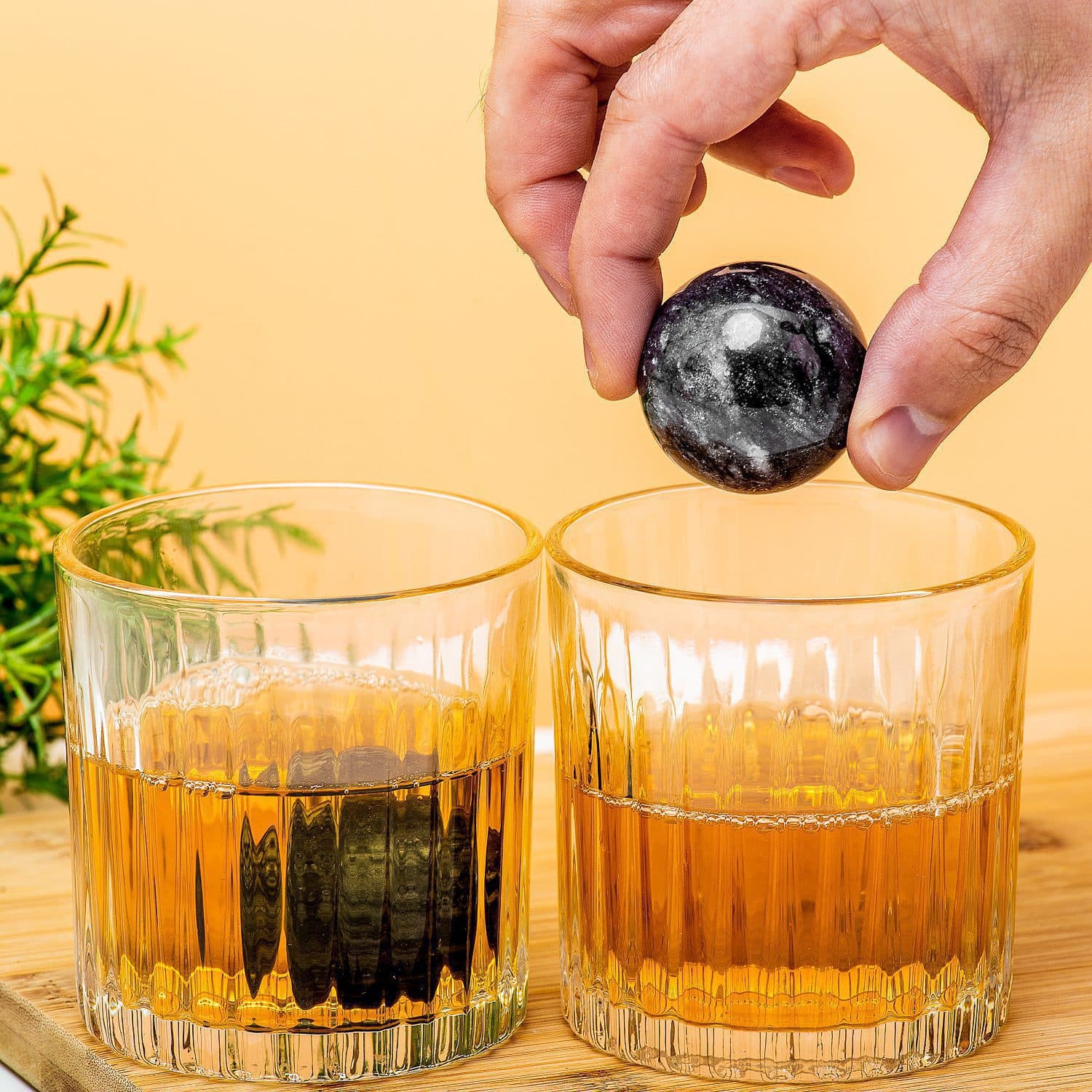 Whiskey glazen en ijsballen (set van 4)