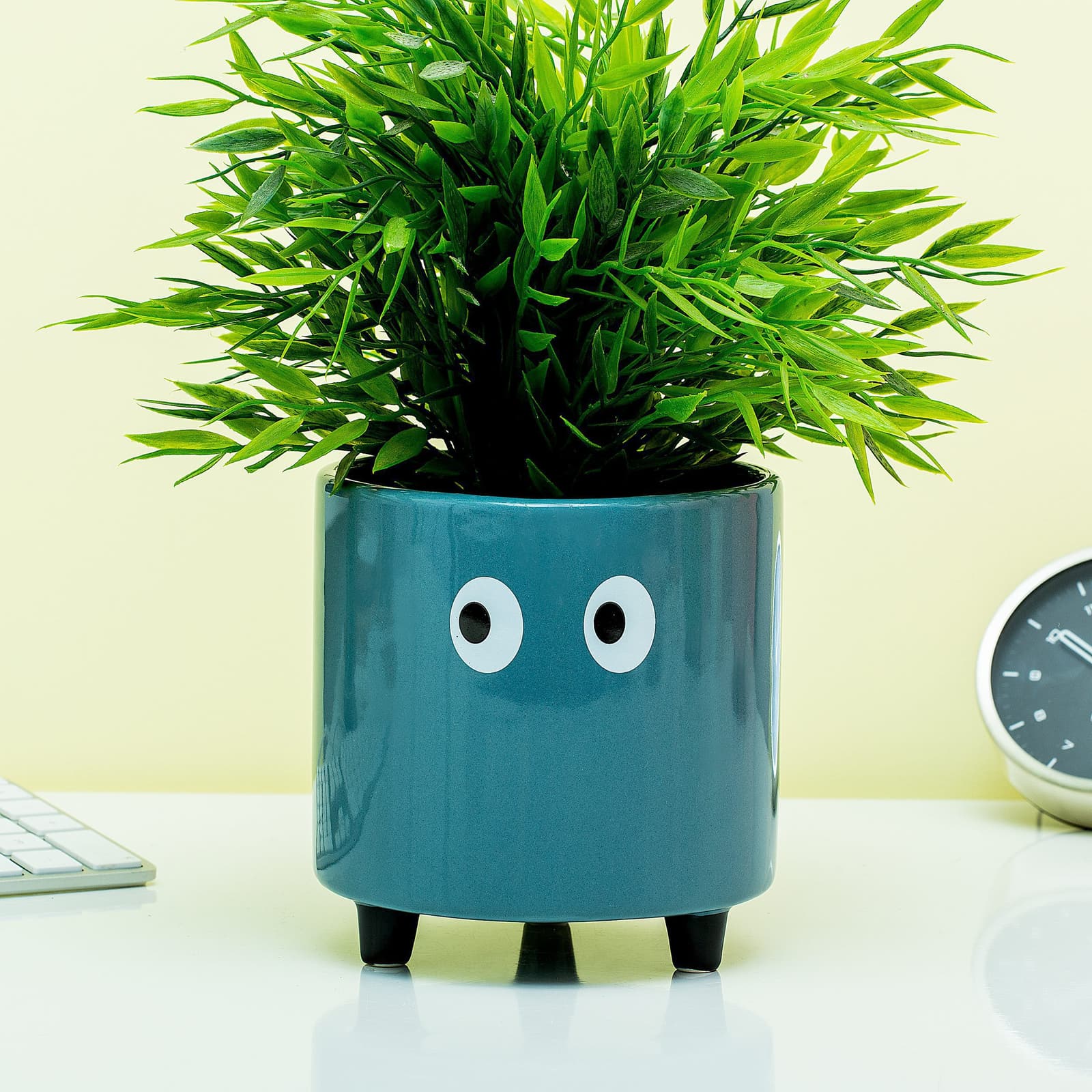 Bloempot met ogen