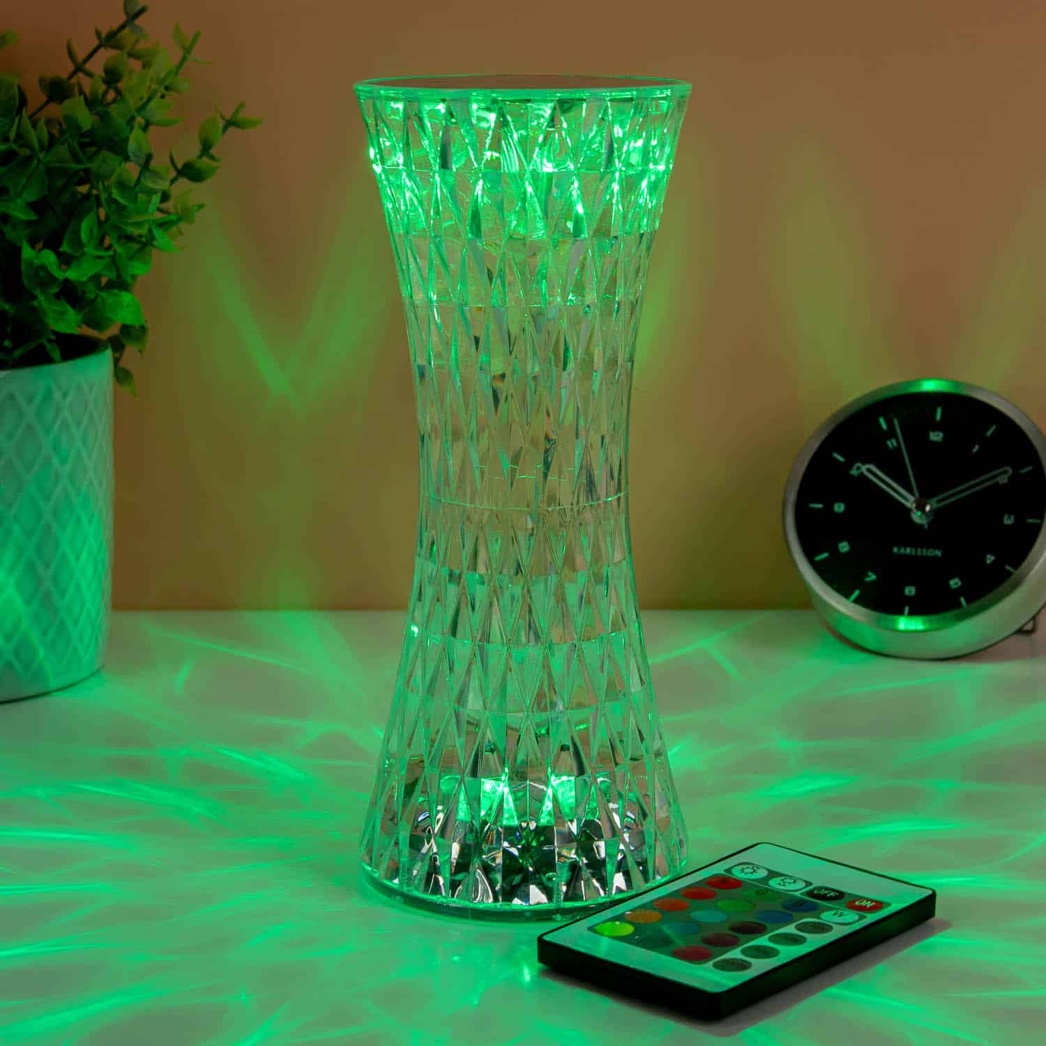 Kristallook ledlamp met gekleurde verlichting