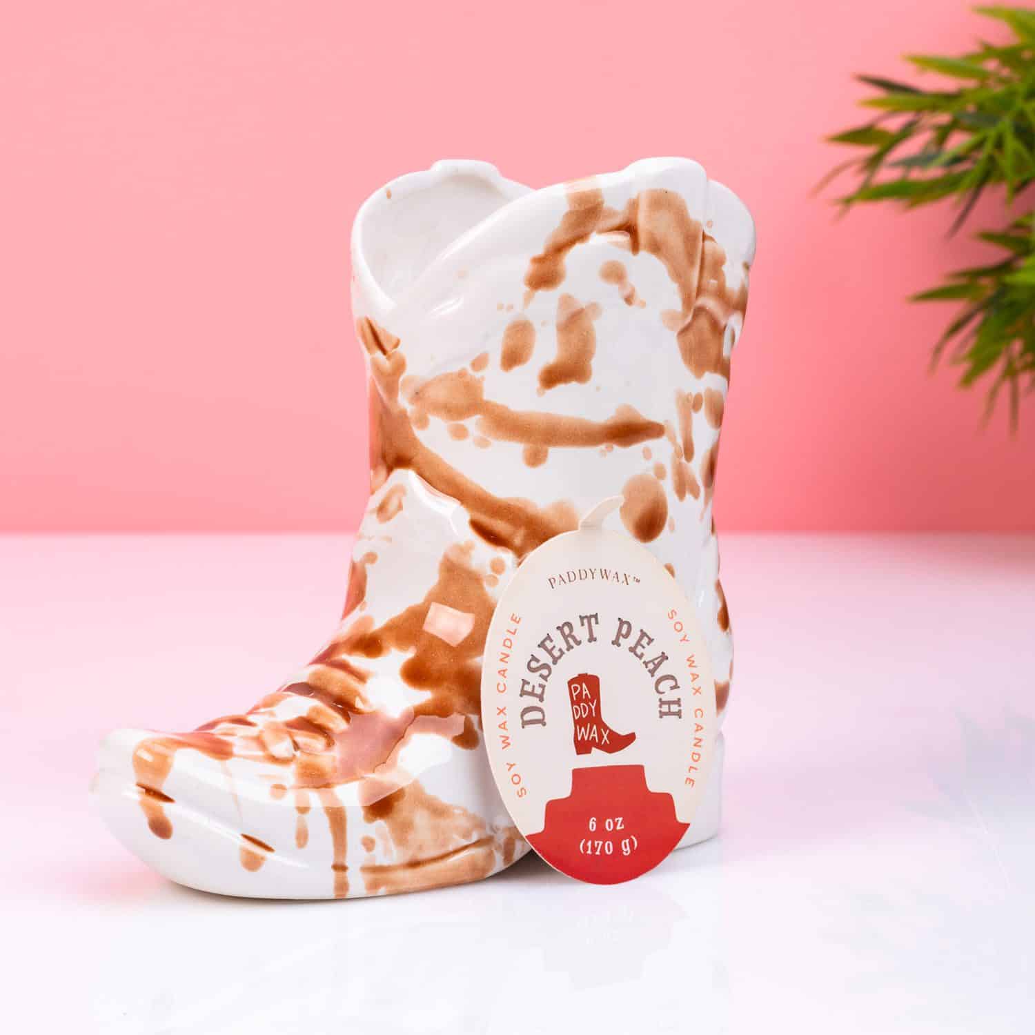 Cowboylaars geurkaars - Desert Peach (bruin)