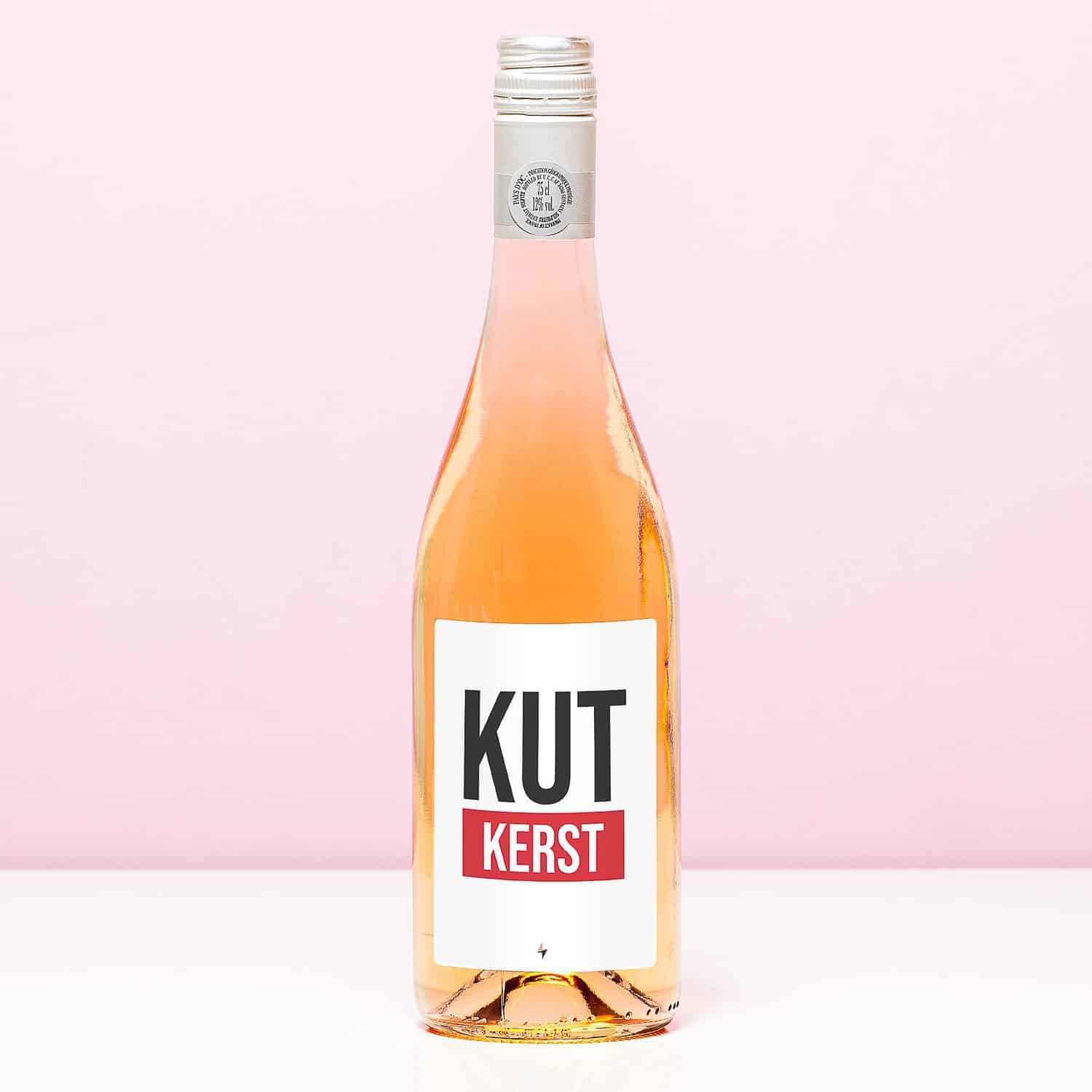 Wijnfles Kut kerst - Rosé (Blush Rosé)
