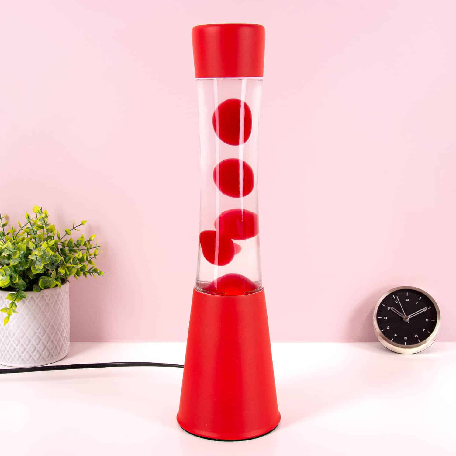Effen matte lavalamp - Rood