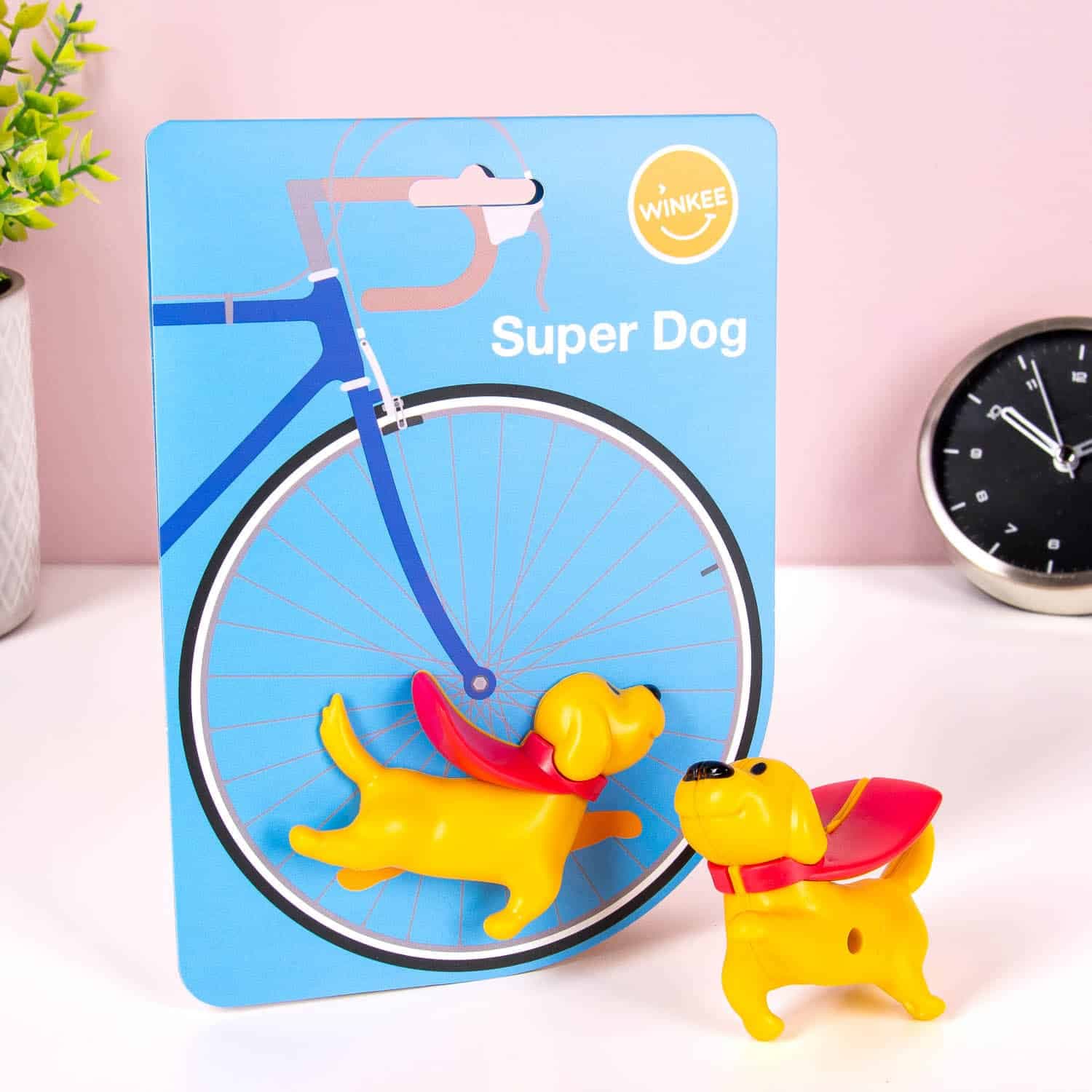 Hond voor in je fietswiel