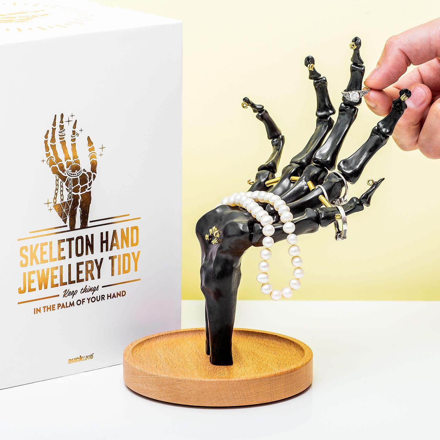 Skelet hand sieradenhouder