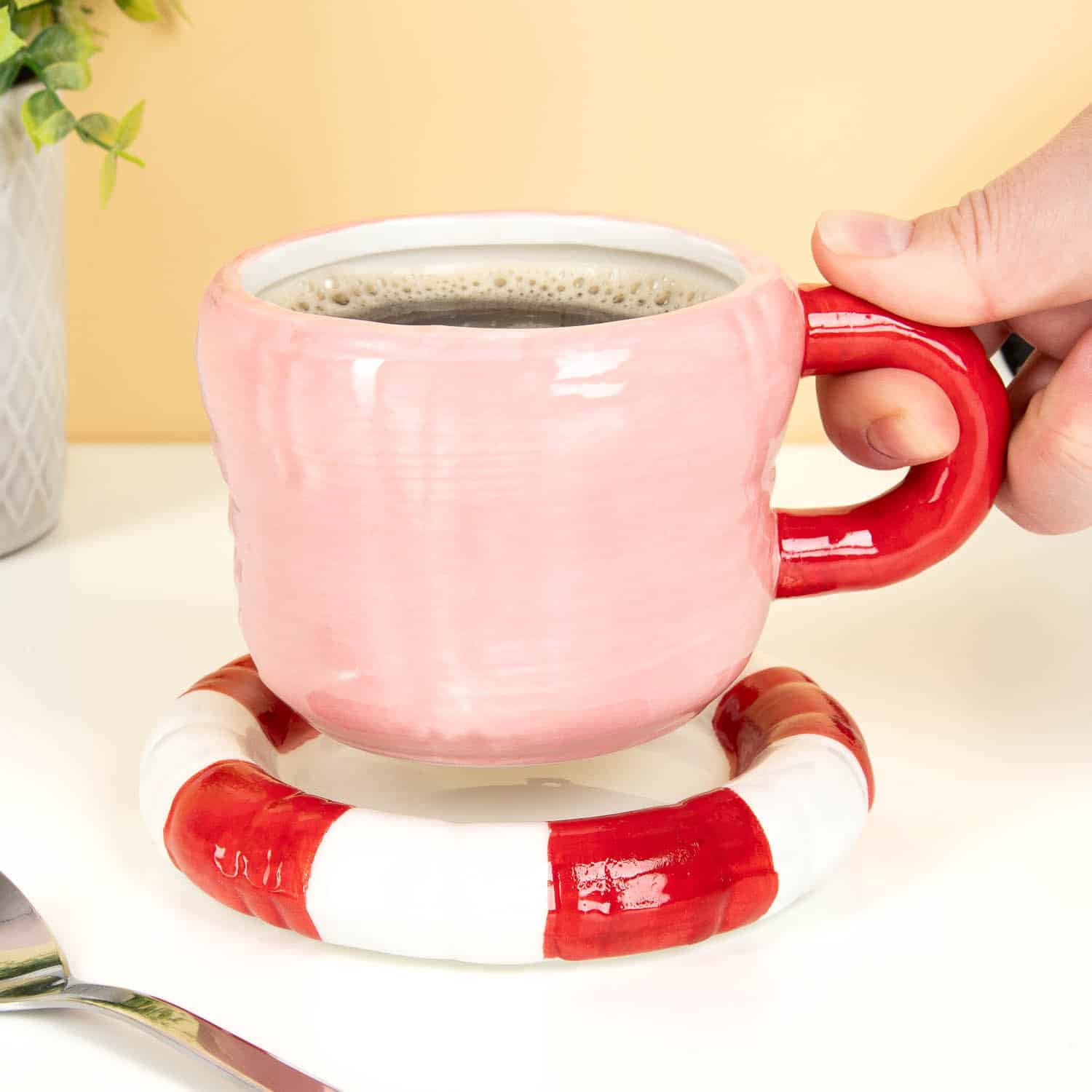 Reddingsboei mok - Rood - extra afbeelding
