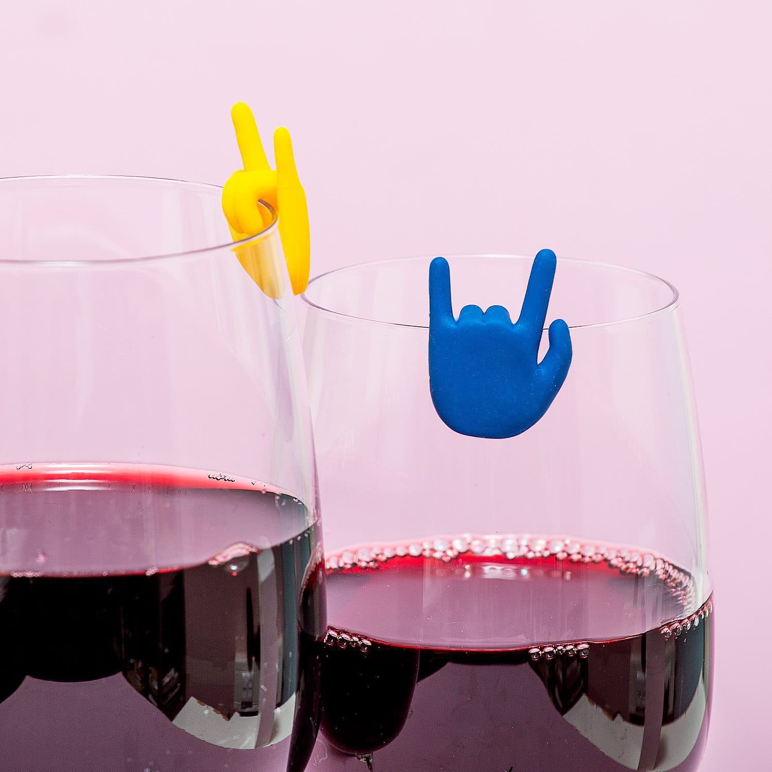 Rock hand glasmarkeerders (set van 8)