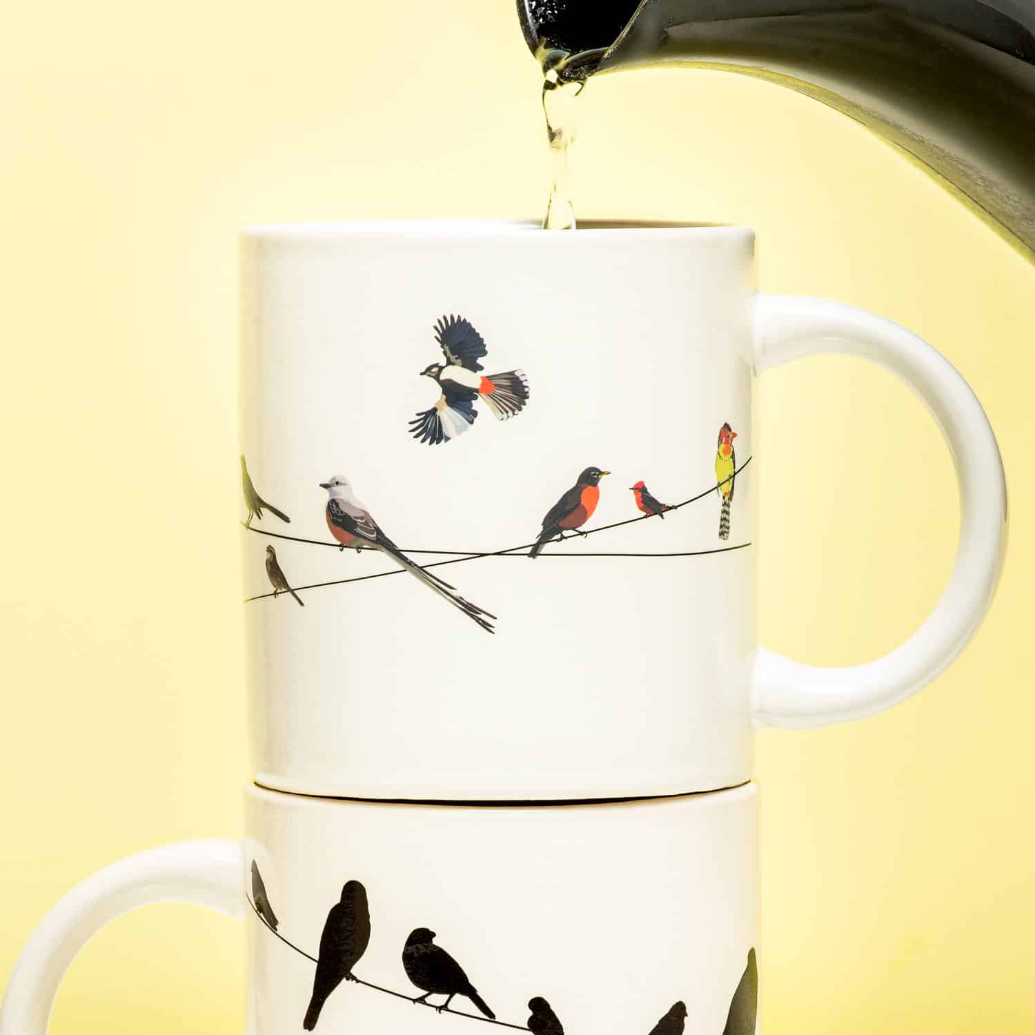 Warmtegevoelige mok Vogels