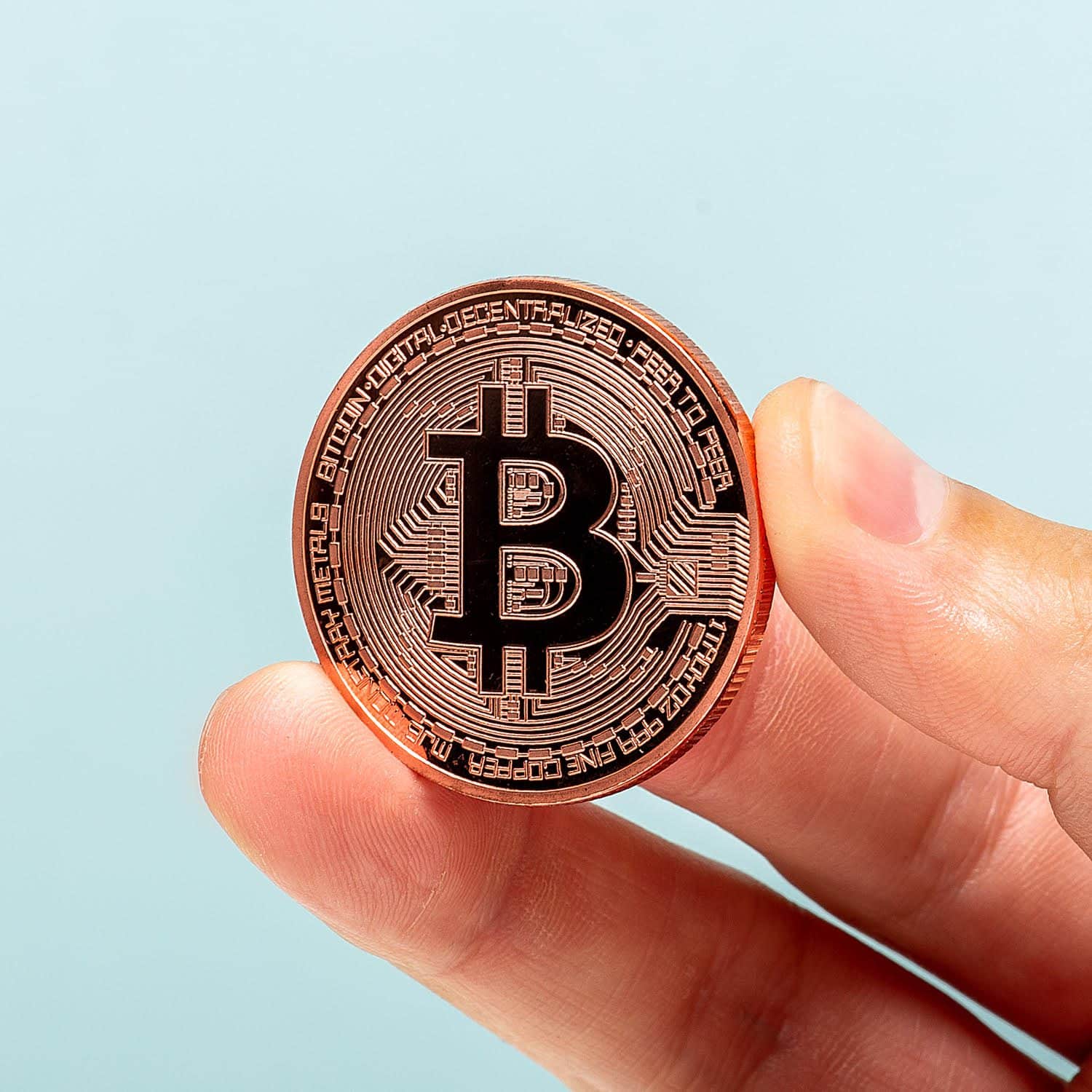 Bitcoin munt - Bronskleurig