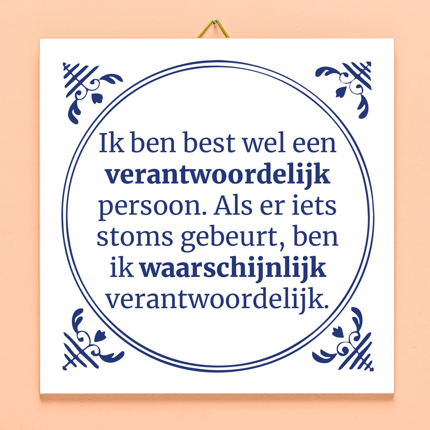 Tegeltje Ik ben best wel een verantwoordelijk persoon.