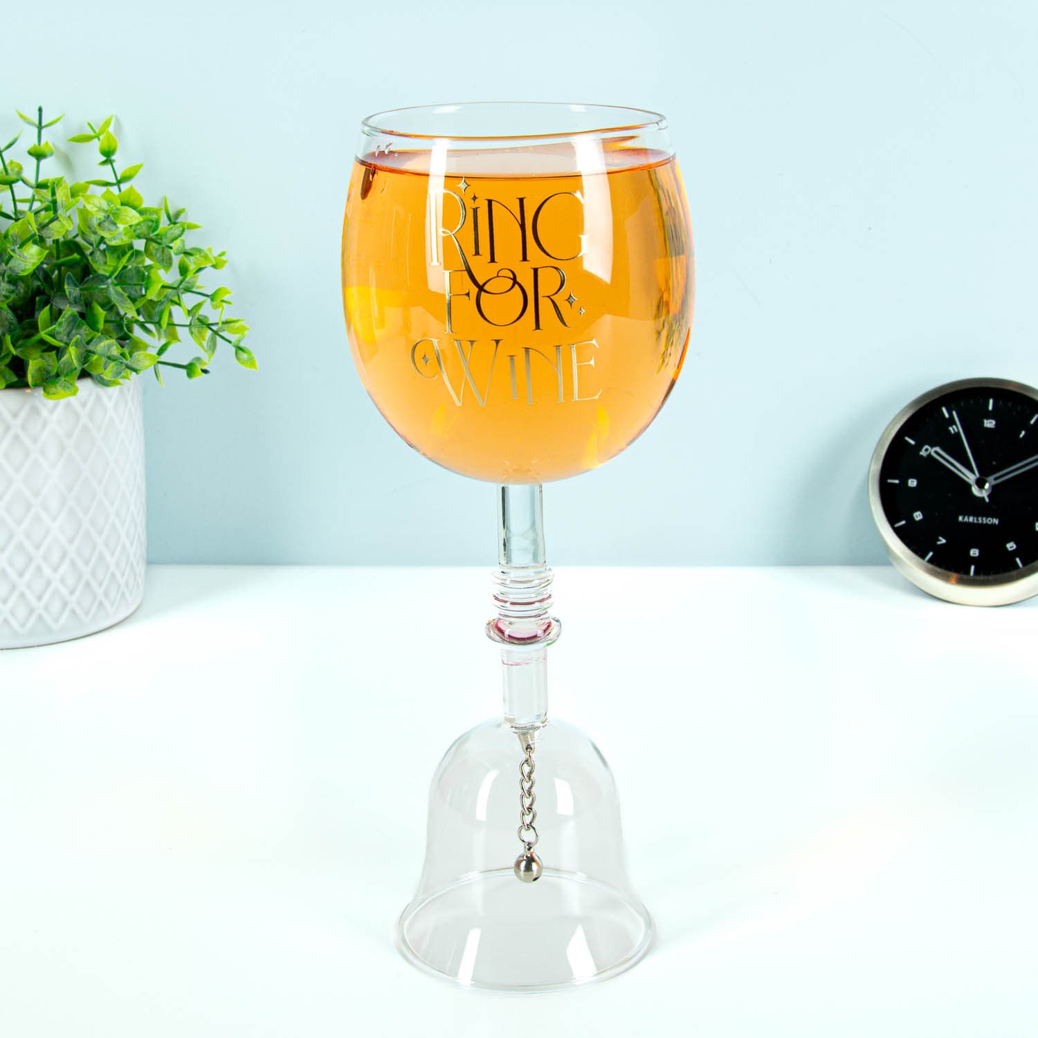 Wijnglas met belletje