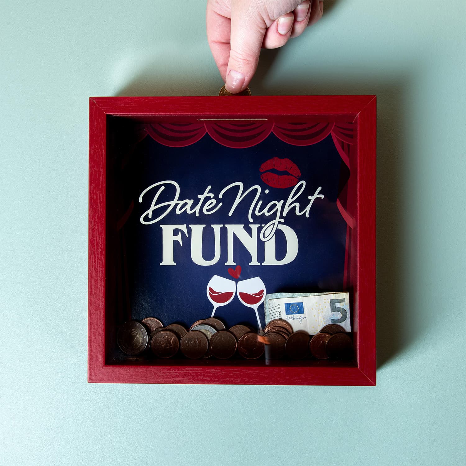 Houten spaarpot – Date Night Fund