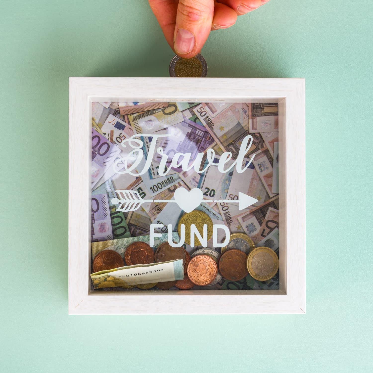 Houten spaarpot – Travel Fund