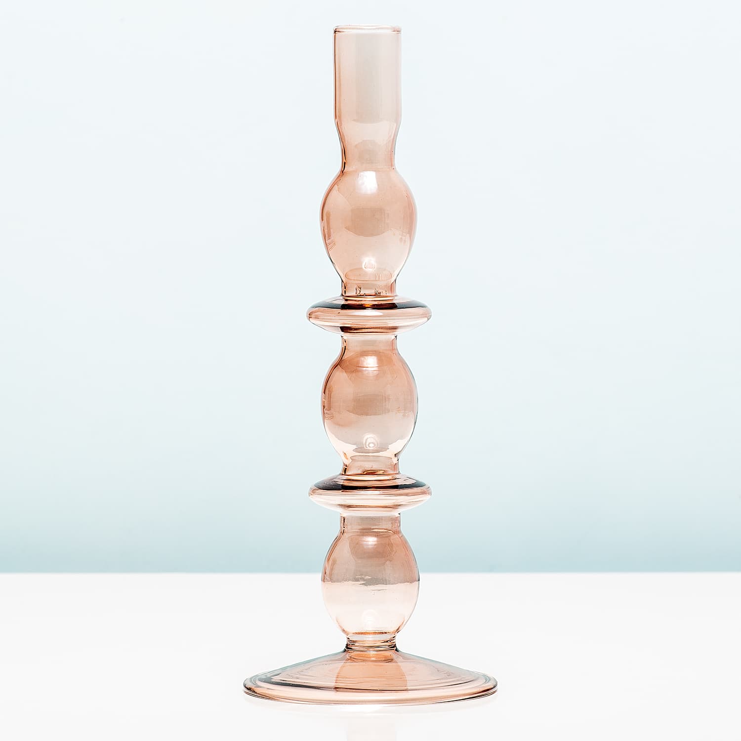 Glass Art Bubbles kandelaar – Groot/roze