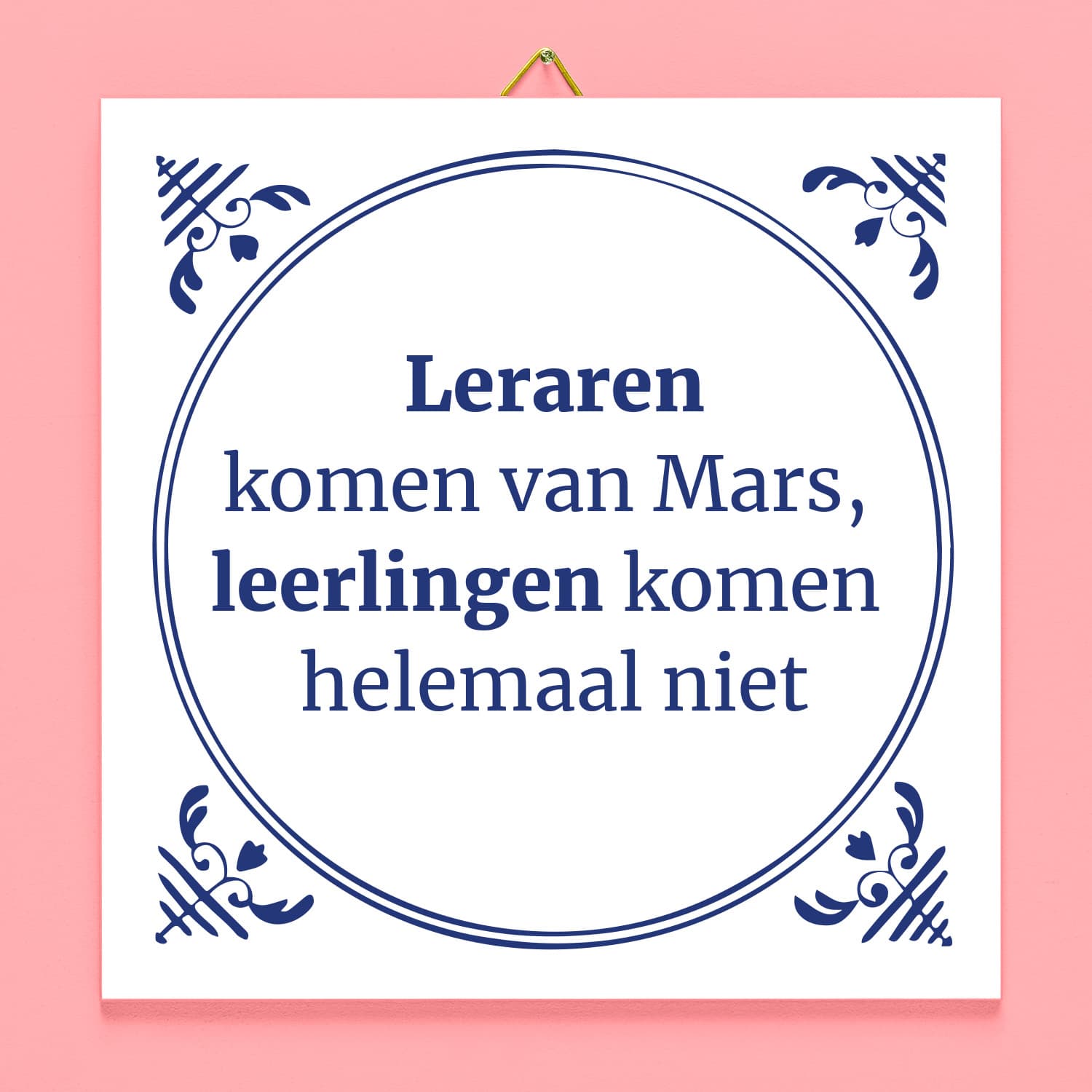 Tegeltje Leraren komen van Mars