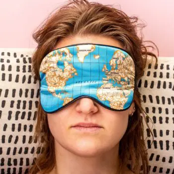 Wereldkaart slaapmasker