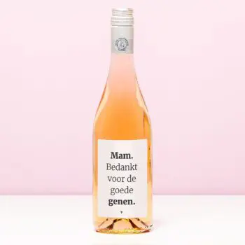 Wijnfles Mam bedankt voor de goede genen