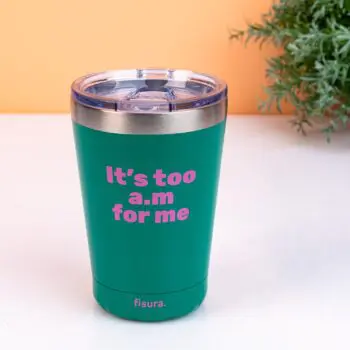 Koffiemok thermosbeker - It's Too A.M. For Me