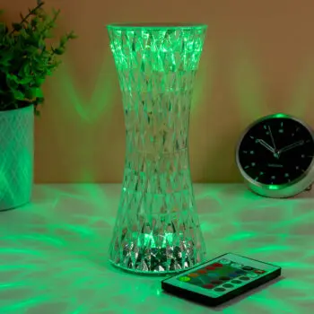 Kristallook ledlamp met gekleurde verlichting