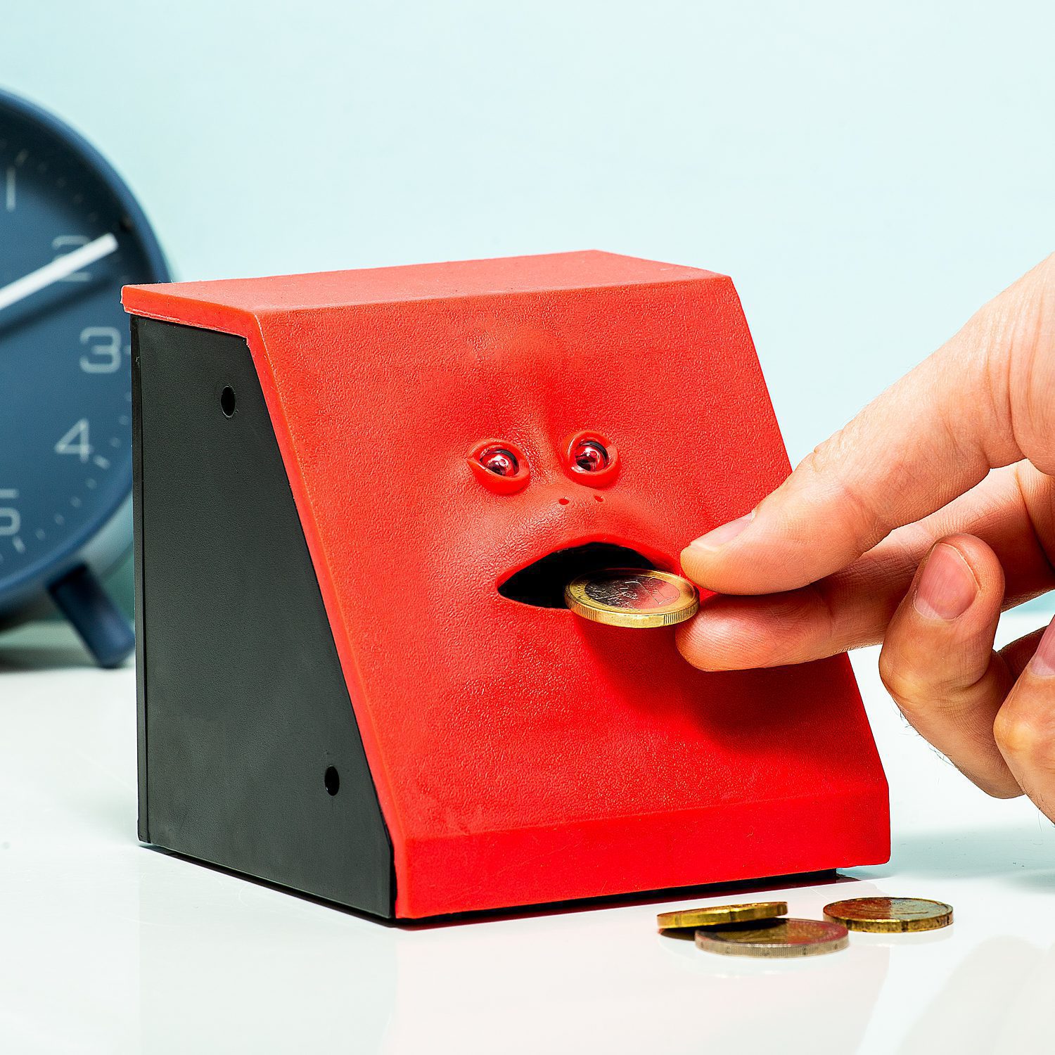 Face Bank Spaarpot - Rood Face Bank Spaarpot - Rood