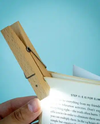Wasknijper boeklampje