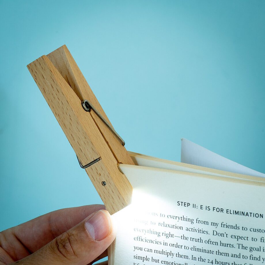 Wasknijper boeklampje