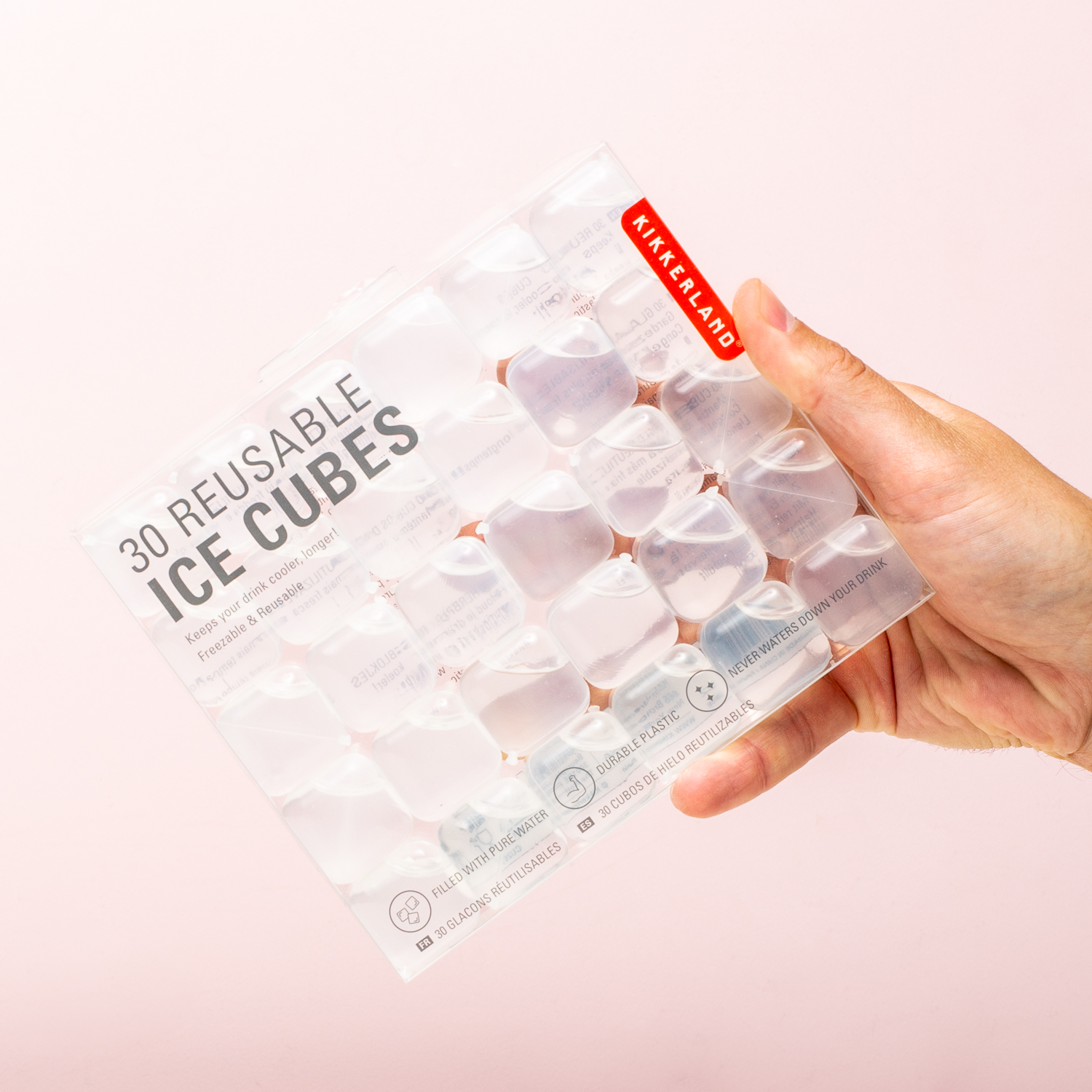 Kikkerland Plastic ijsblokjes van 30) | Ditverzinjeniet.nl