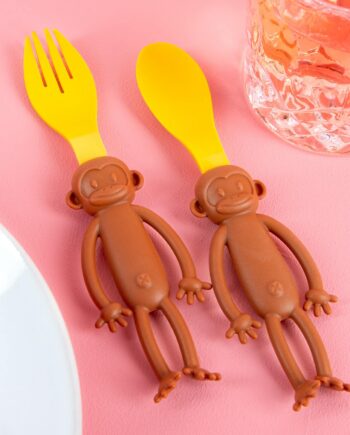 Apen kinderbestek (set van 2)