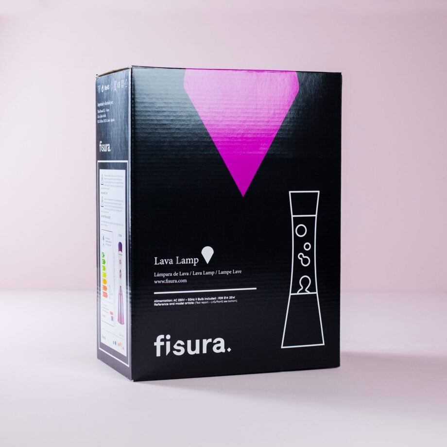 Lavalamp iriserend met metallic paarse lava