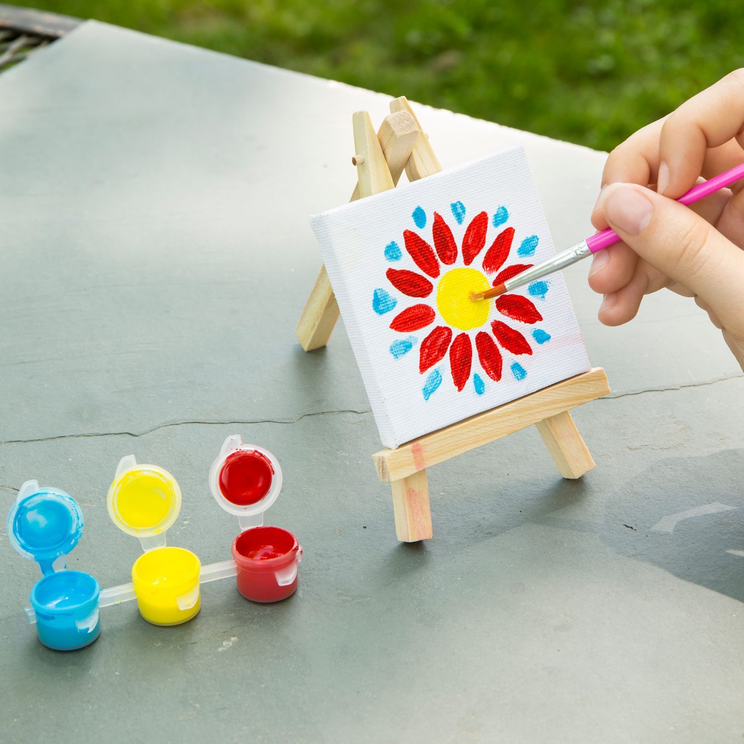Kikkerland Mini Ezel Met Verf
