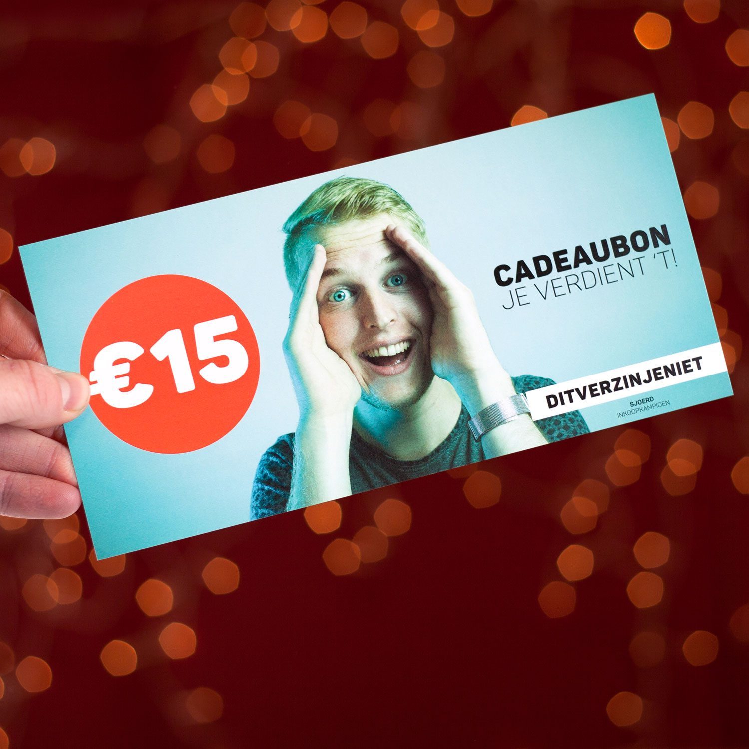 Cadeaubon - 15,-