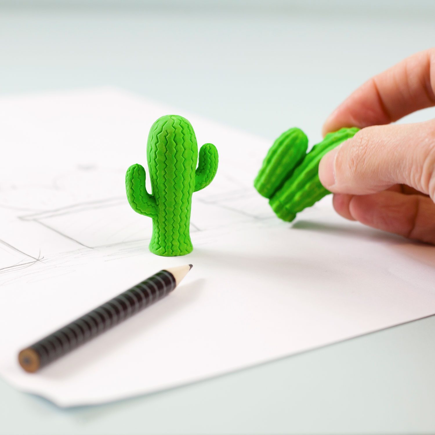 Kikkerland Cactus gummen (set van 2)