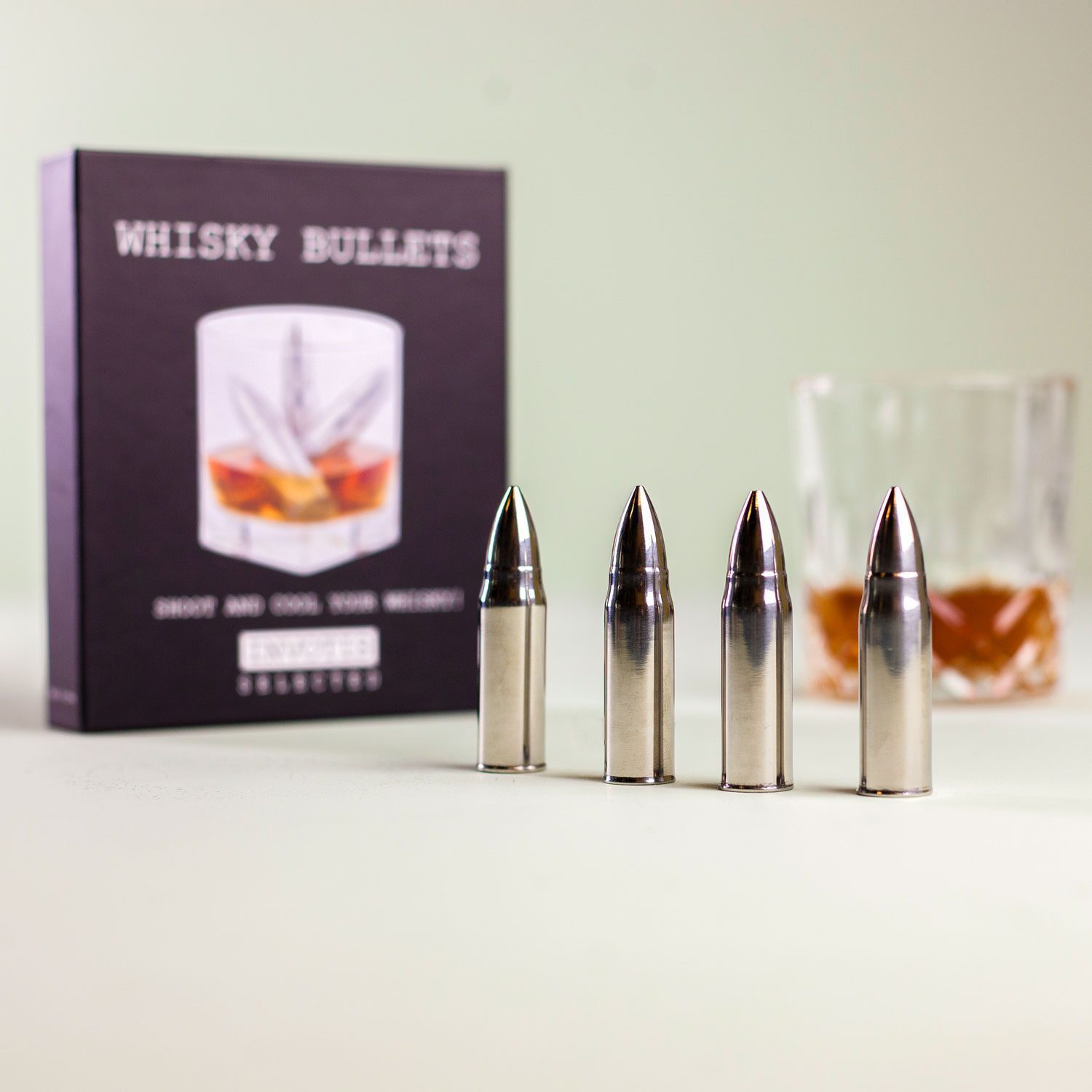 Invotis Whisky Bullets ijskogels (set van 4)