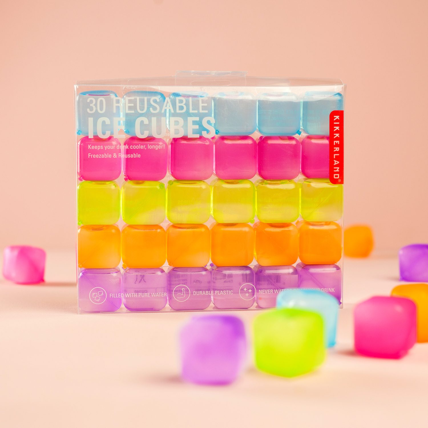 Kikkerland Herbruikbare Ijsblokjes (set Van 30) - Kleur
