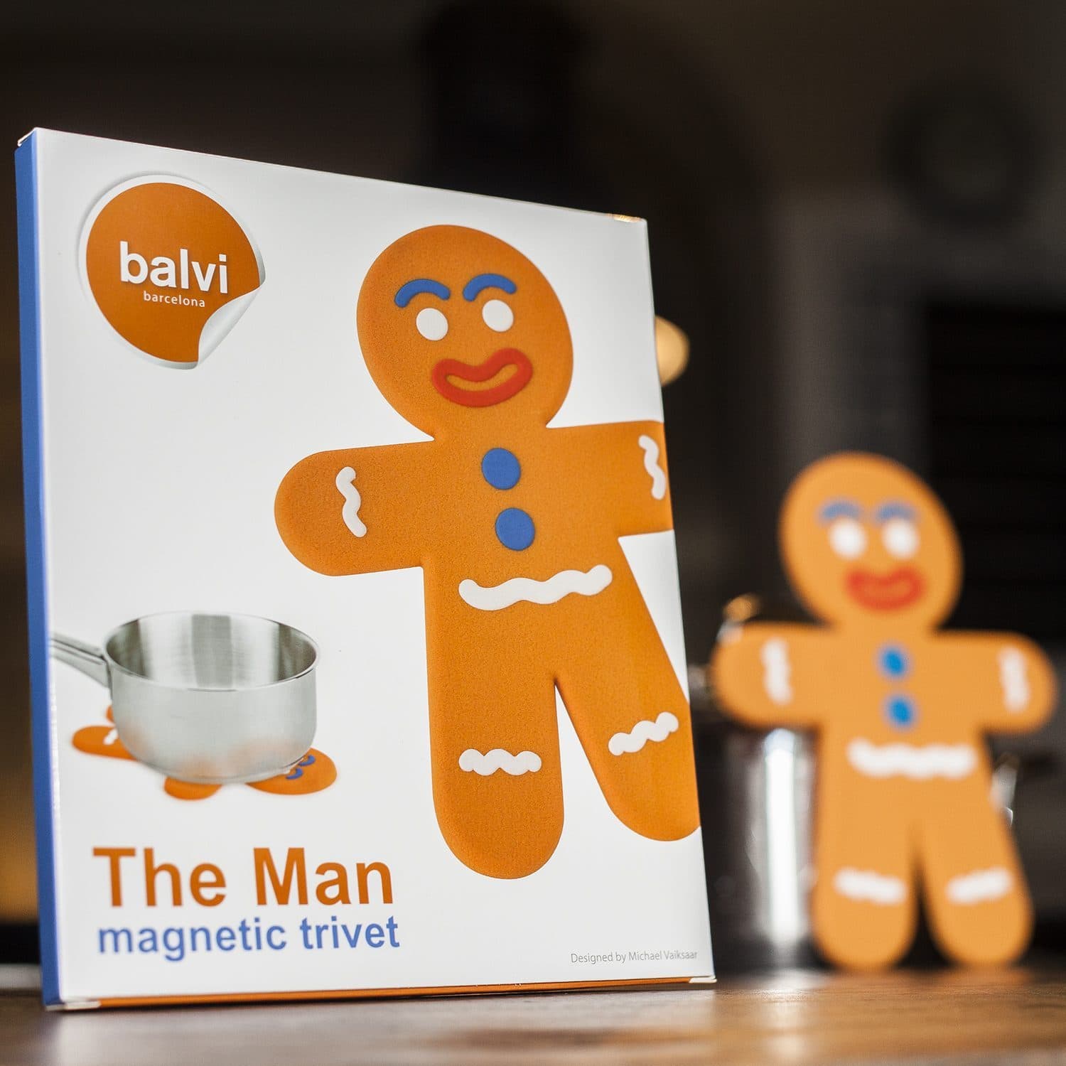 Viva totaal horizon Balvi Gingerbread pop magnetische onderzetter | Ditverzinjeniet.nl