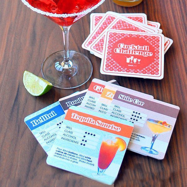 Suck UK Cocktail Challenge Onderzetters Met Recepten