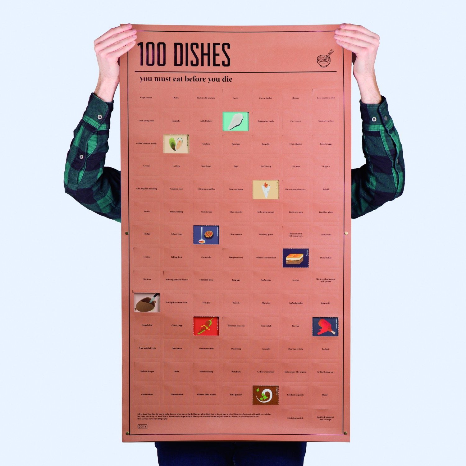 DOIY Poster 100 dishes you must eat before you die