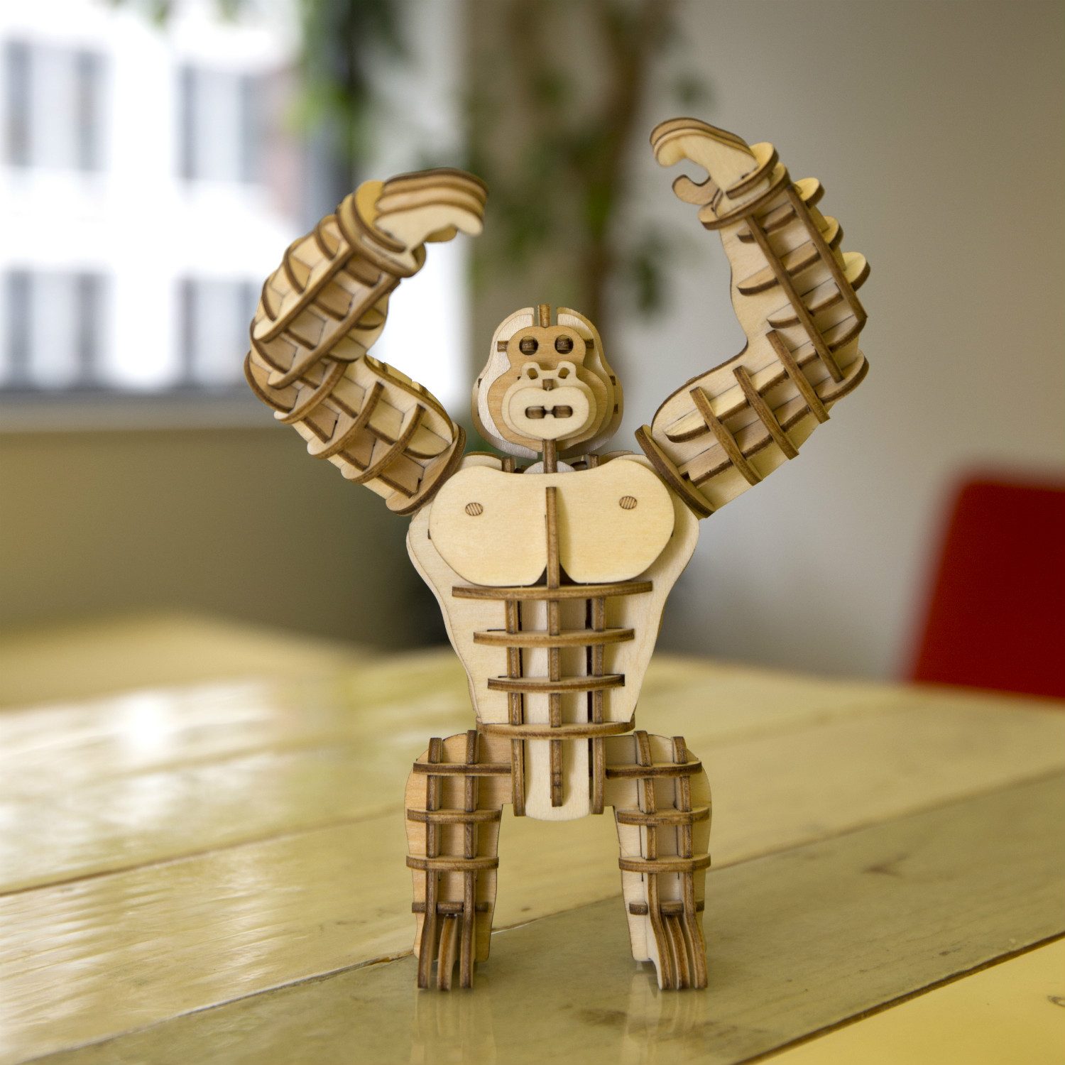 3D Puzzel Van Hout - Gorilla