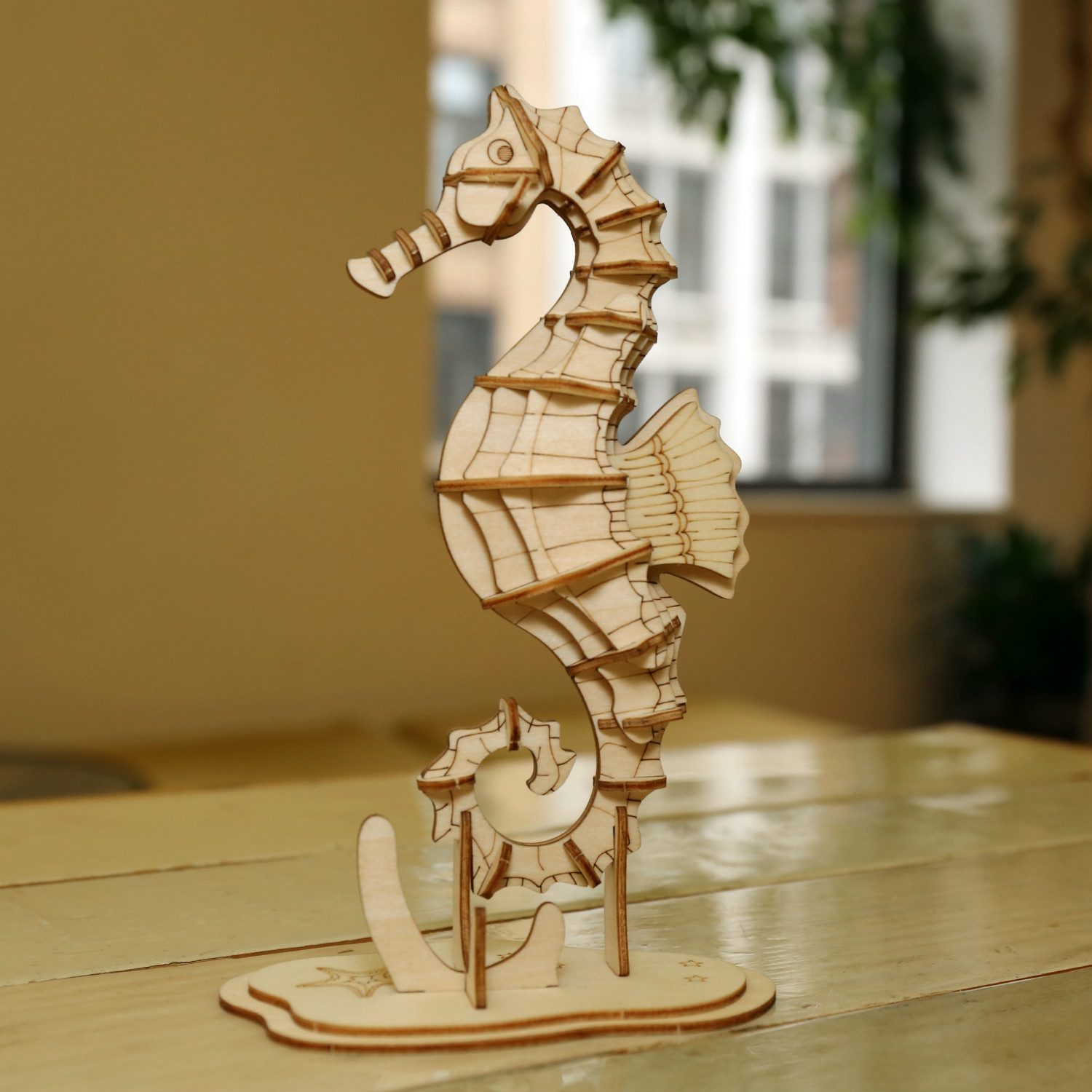 3D Puzzel Van Hout - Zeepaardje