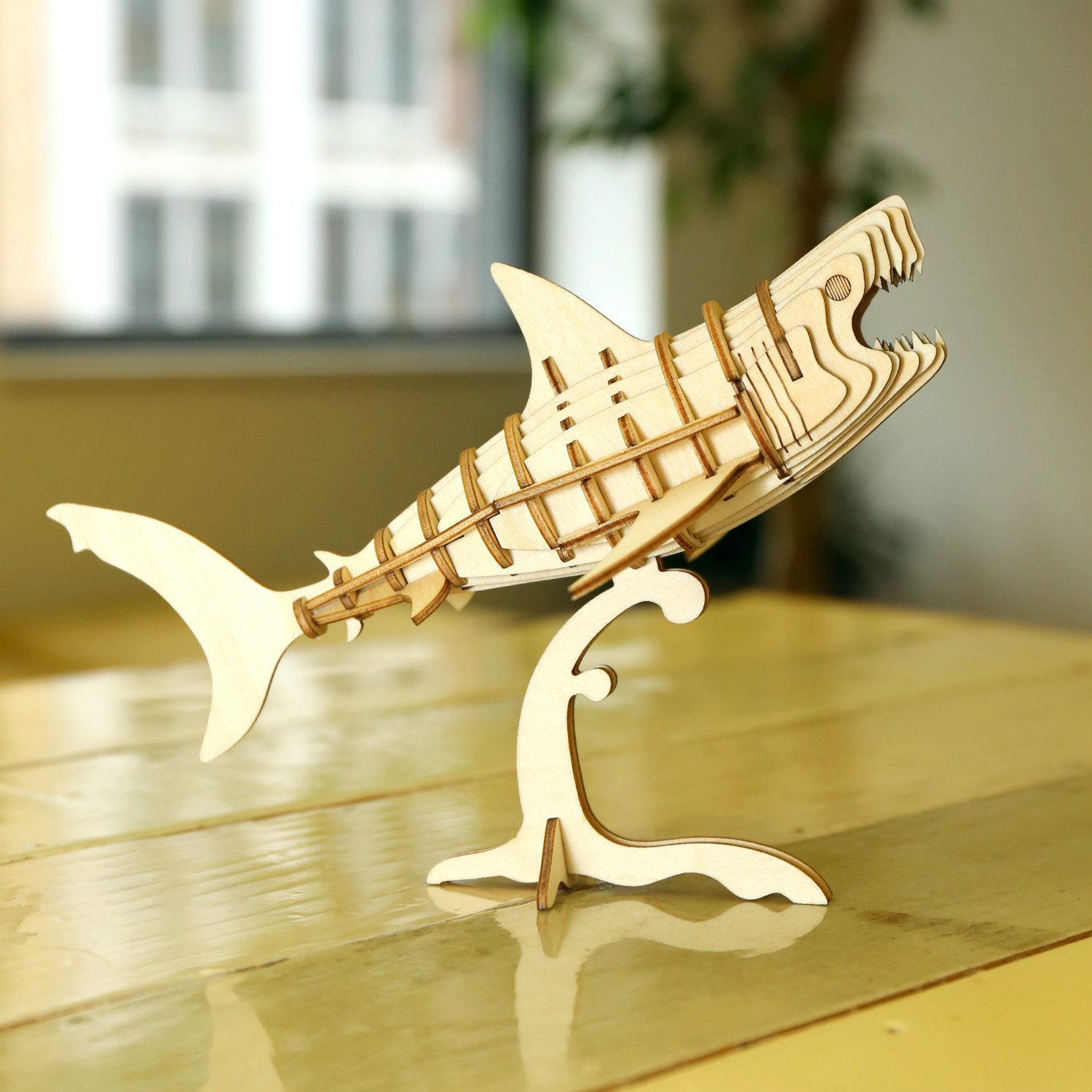 Kikkerland 3D Puzzel Van Hout - Haai