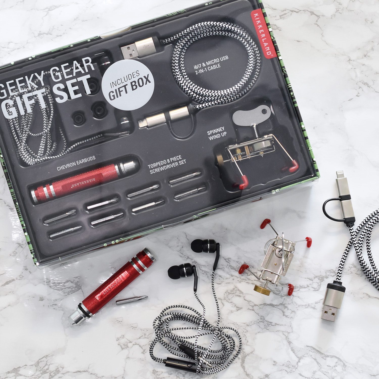 Kikkerland Geeky Gear giftset