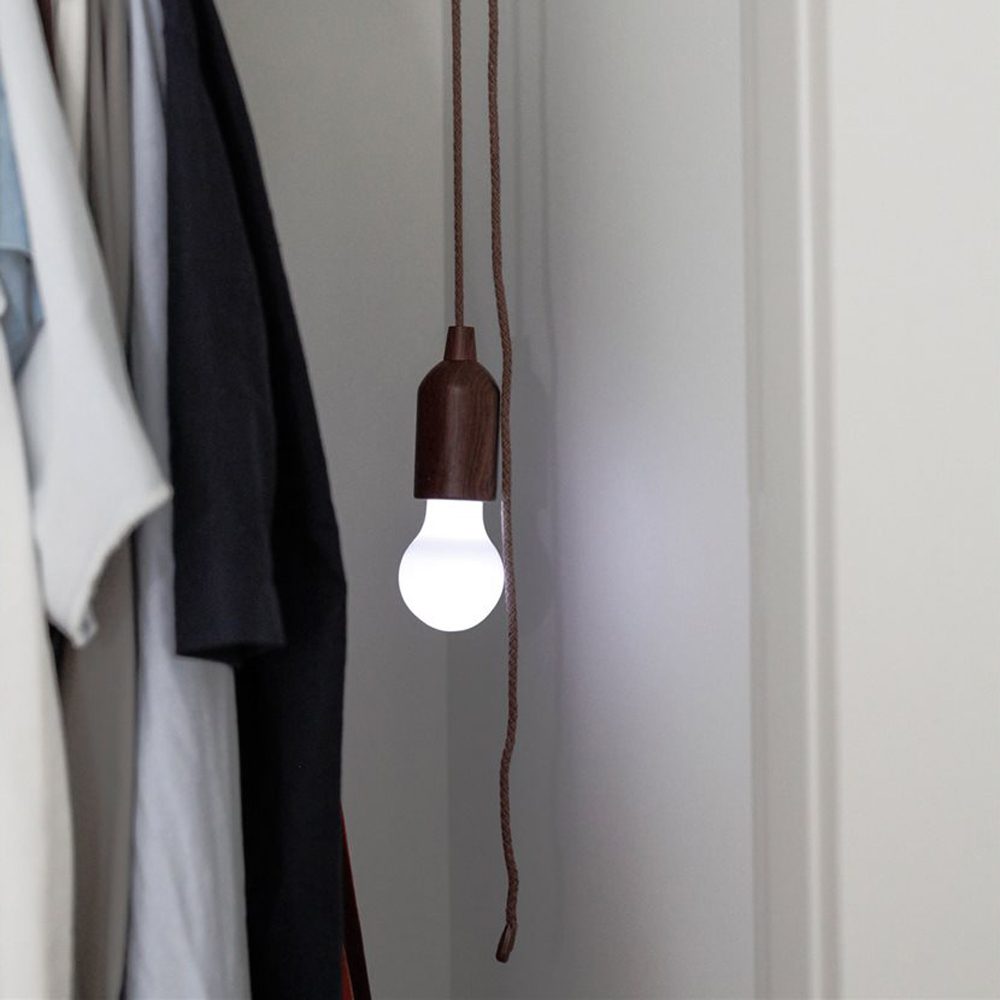 Kikkerland Hanglamp trekkoord met LED