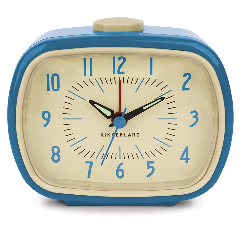 Kikkerland Retro Wekker - Blauw