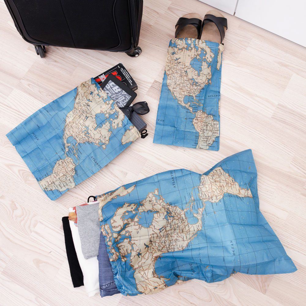 Kikkerland Travel Waszak (set Van 4) - Maps