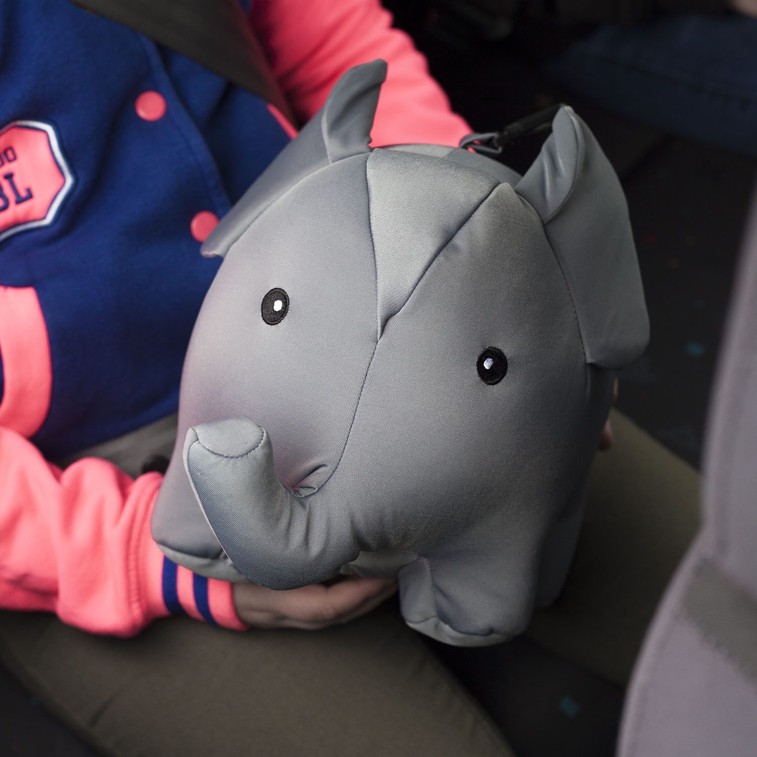 Kikkerland Zip En Flip Knuffel En Reiskussen - Olifant