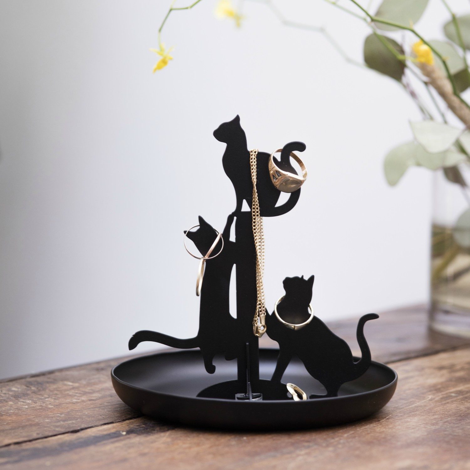 Kikkerland Zwarte Kat Sieradenhouder