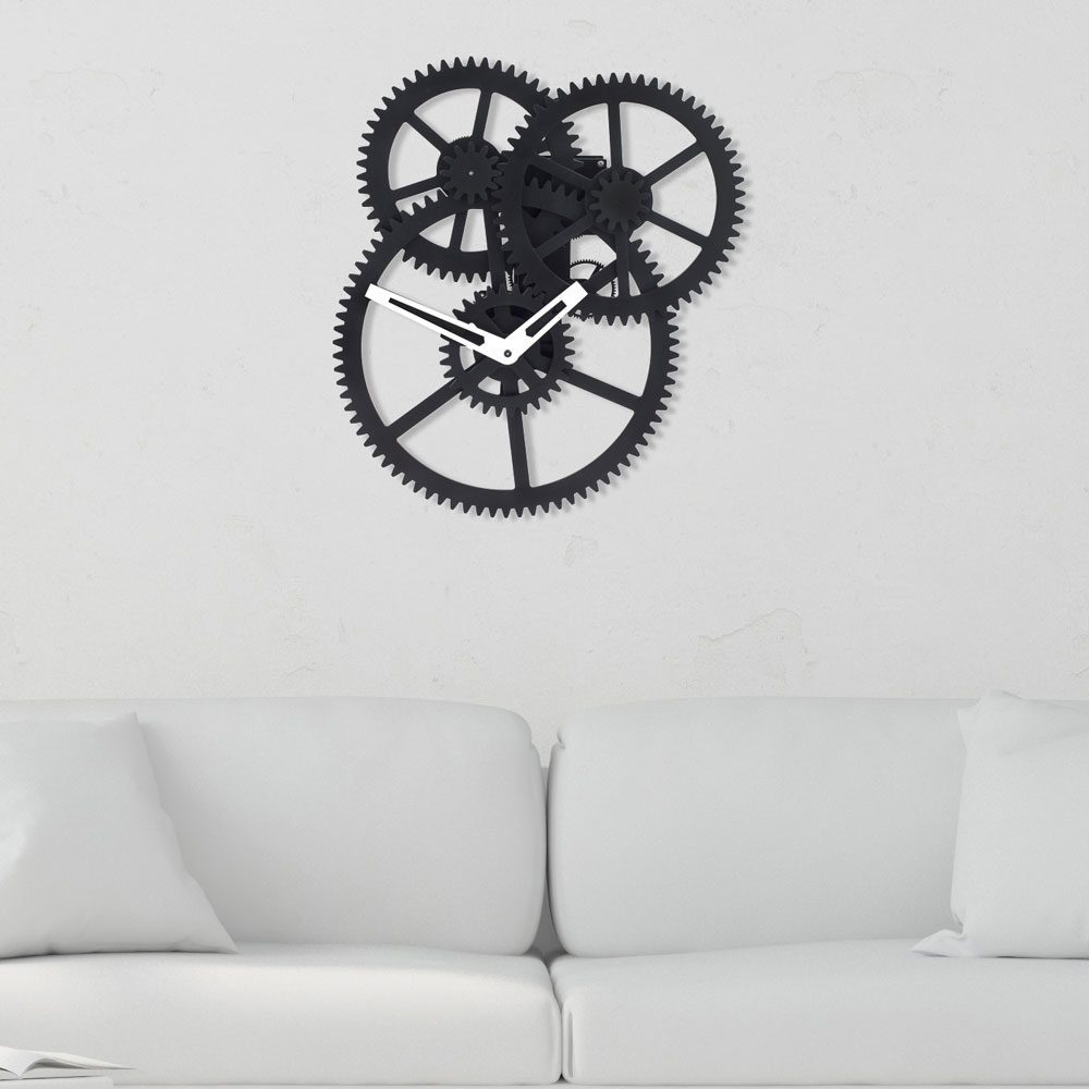 Kikkerland Triple Gear wandklok