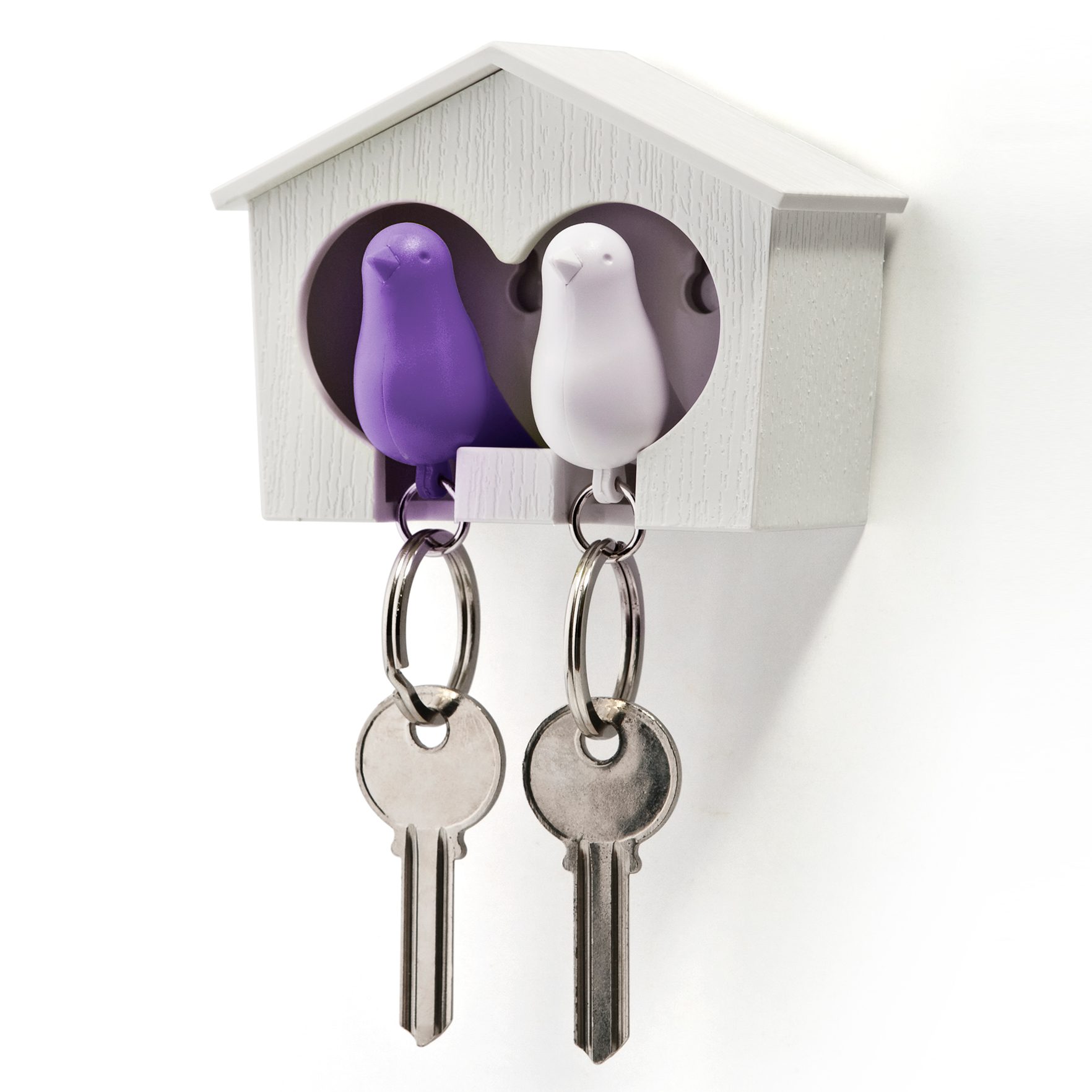 Sparrow Duo Sleutelhanger - Paars - Qualy Sparrow Duo Sleutelhanger - Paars - Qualy