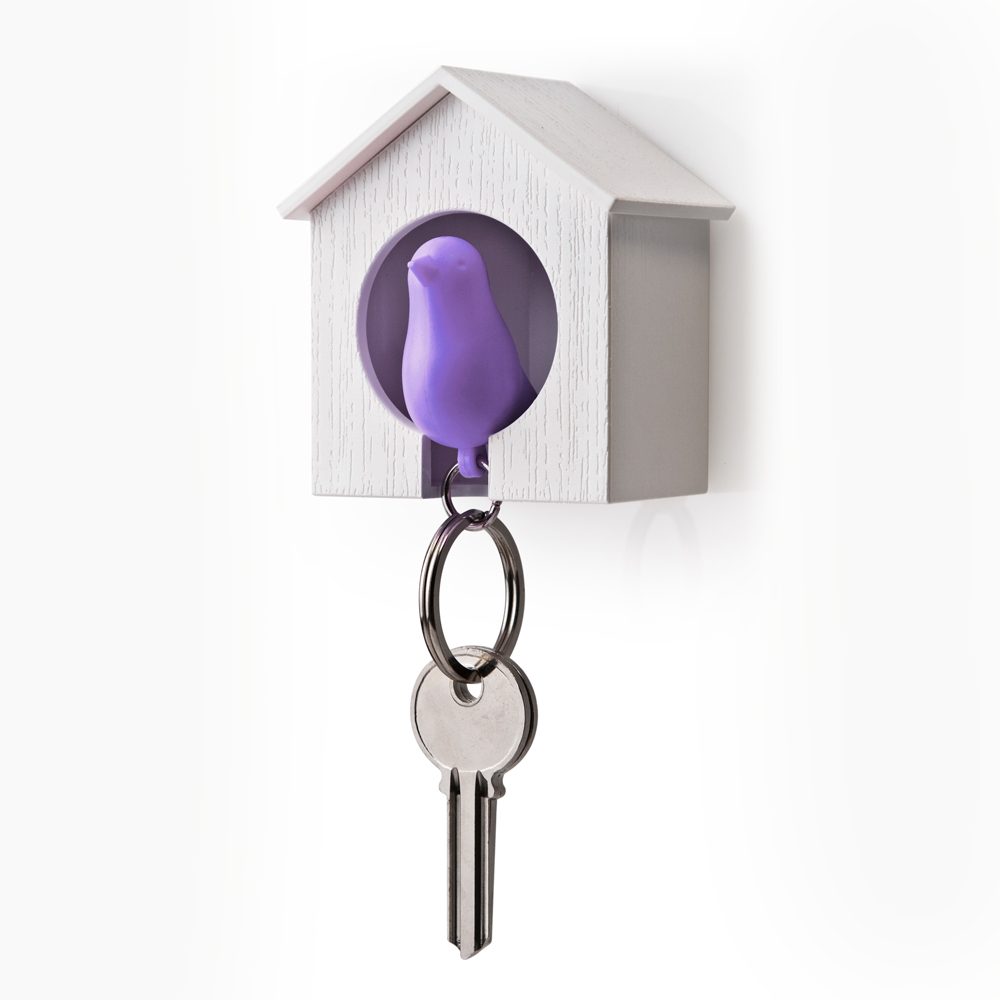 Sparrow Sleutelhanger - Wit/Paars